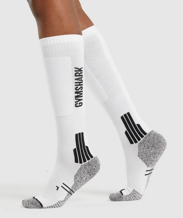 Damske Ponozky Gymshark Weightlifting Biele | TD3642571